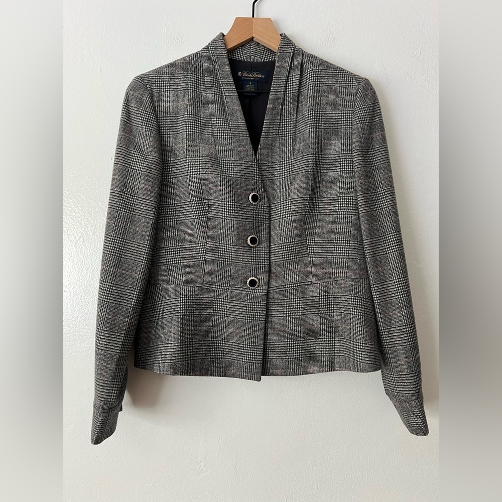 Brooks Brothers Plaid Wool Blazer